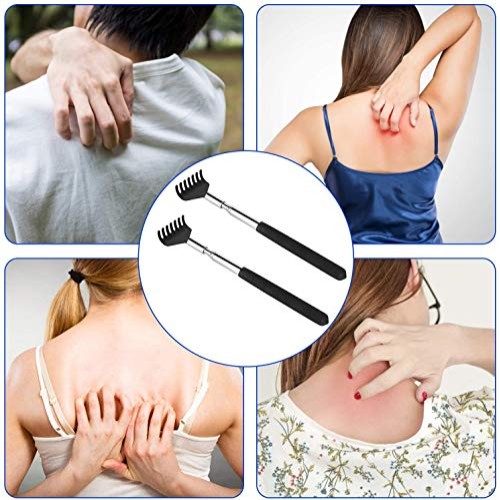 Kuvvfe 2 Pack Portable Extendable Back Scratcher, Stainless Steel ...