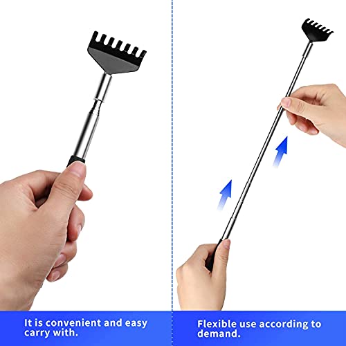 Kuvvfe 2 Pack Portable Extendable Back Scratcher, Stainless Steel ...