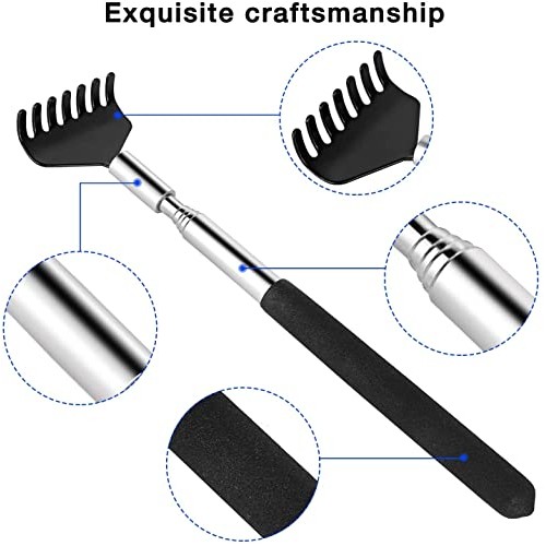 Kuvvfe 2 Pack Portable Extendable Back Scratcher, Stainless Steel ...