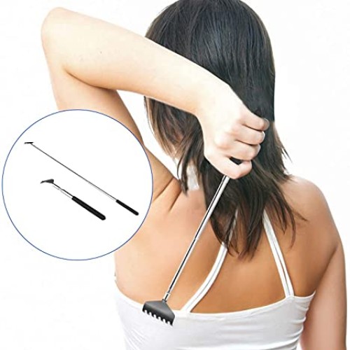 Kuvvfe 2 Pack Portable Extendable Back Scratcher, Stainless Steel ...