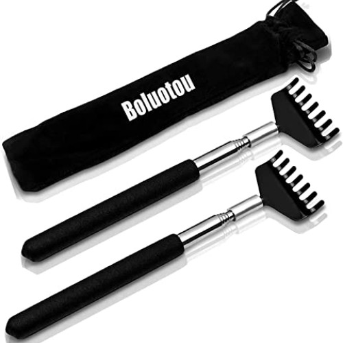 Kuvvfe 2 Pack Portable Extendable Back Scratcher, Stainless Steel ...