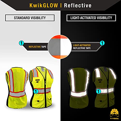 KwikSafety Charlotte, NC FIRST LADY Safety Vest for Women Solid...