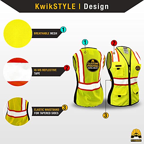 KwikSafety Charlotte, NC FIRST LADY Safety Vest for Women Solid...