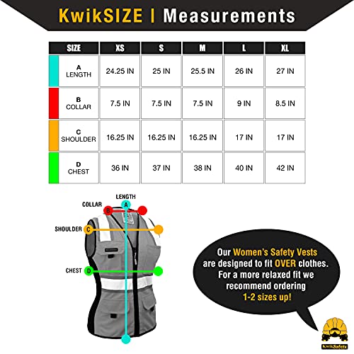 KwikSafety Charlotte, NC FIRST LADY Safety Vest for Women Solid...
