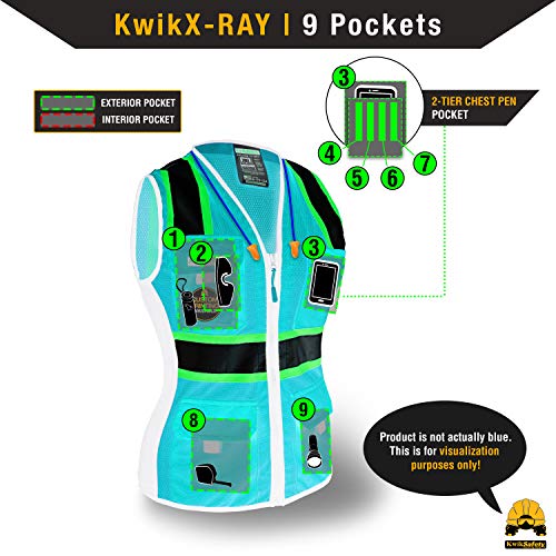 KwikSafety Charlotte, NC FIRST LADY Safety Vest for Women Solid...