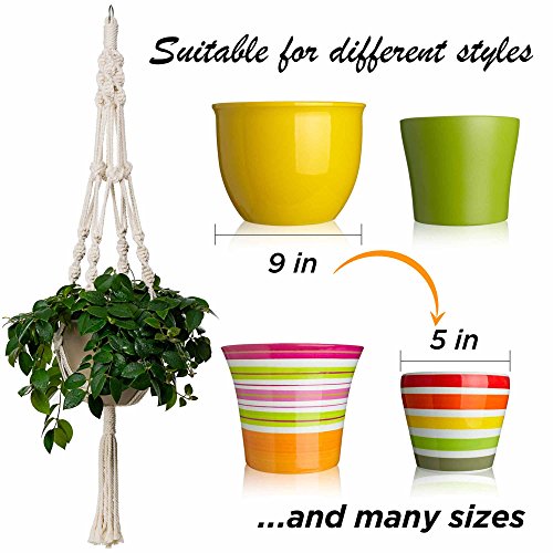 Bulky Plant Hanger Macrame Handmade Indoor Outdoor Decoration Hang...
