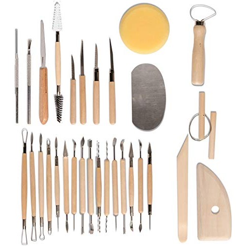 Pottery Tools by L&L - Clay Sculpting Tools for Clay Pottery - 30 ...