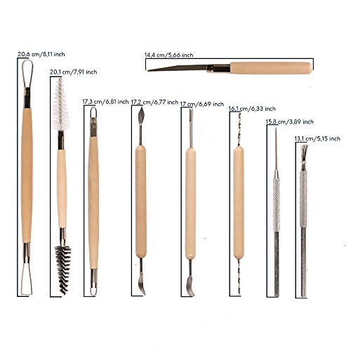 Pottery Tools by L&L - Clay Sculpting Tools for Clay Pottery - 30 ...