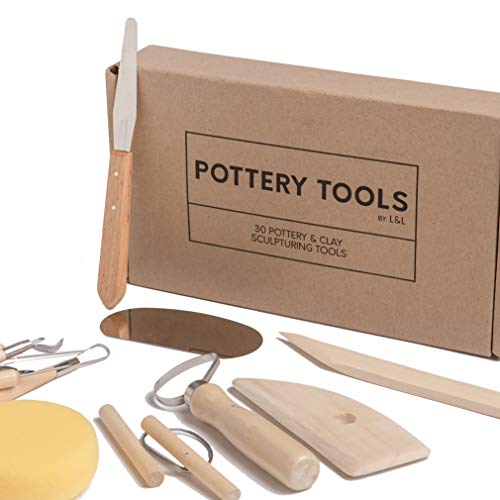 Pottery Tools by L&L - Clay Sculpting Tools for Clay Pottery - 30 ...