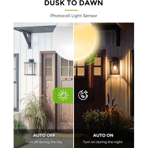 LOHAS Dusk to Dawn Sensor Light Bulbs, 40W Equivalent LED Outdoor Lighting