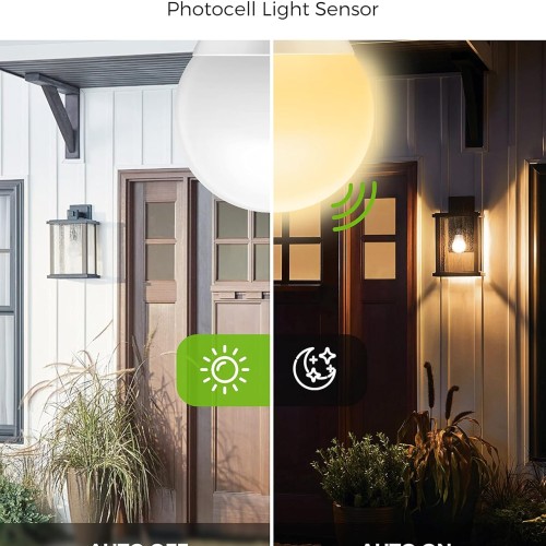LOHAS Dusk to Dawn Sensor Light Bulbs, 40W Equivalent LED Outdoor Lighting