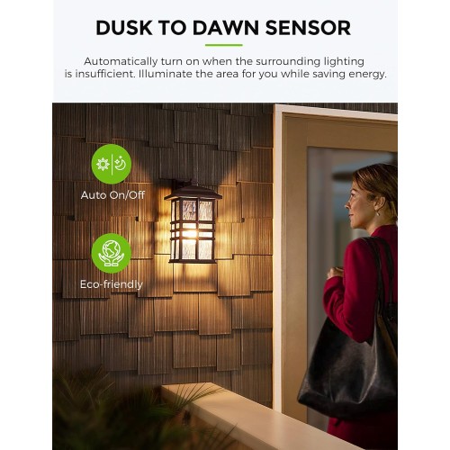 LOHAS Dusk to Dawn Sensor Light Bulbs, 40W Equivalent LED Outdoor Lighting