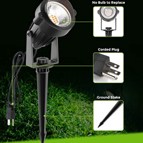 LOHAS Landscape LED Lighting Outdoor, Spotlights for Yard Pathway ...