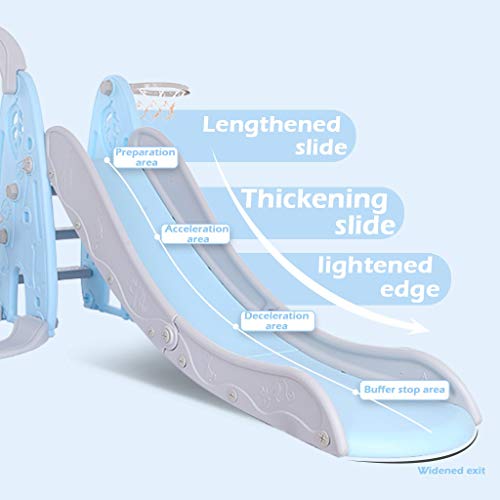 5 in 1 Kids Slide and Swing Set Indoor Outdoor Basketball Football...