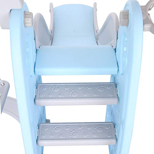 5 in 1 Kids Slide and Swing Set Indoor Outdoor Basketball Football...