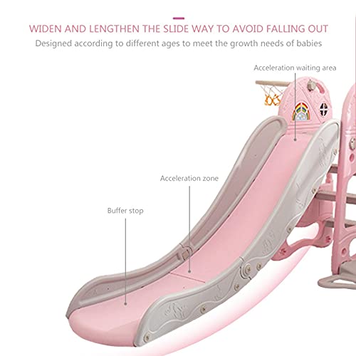 L-MIN Kids Climber Swing and Slide Set, Toddler Climber Slide Play...