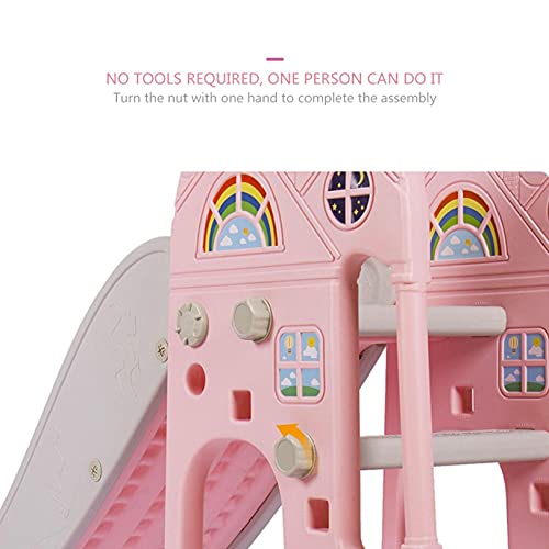 L-MIN Kids Climber Swing and Slide Set, Toddler Climber Slide Play...