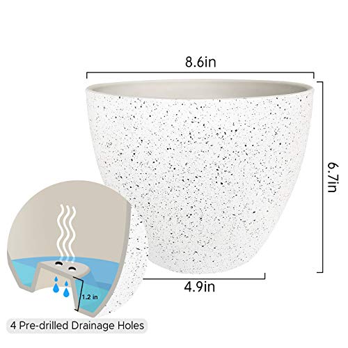 Flower Pots Outdoor Indoor Garden Planters,Plant Pots Containers w...