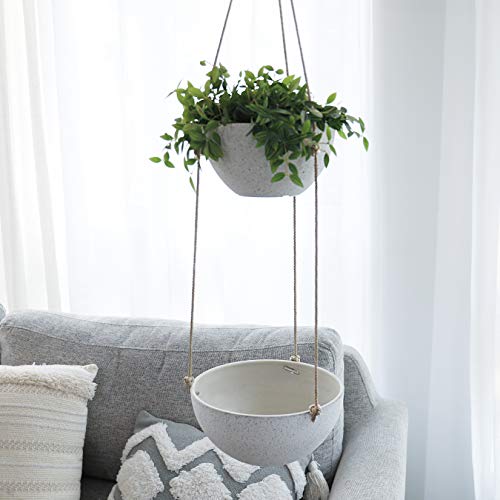 LA JOLIE MUSE 2 Tier Hanging Planters for Indoor & Outdoor Plants ...