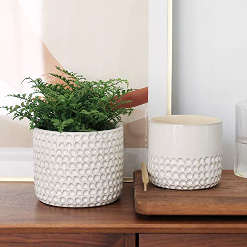 LA JOLIE MUSE Ceramic Planter Flower Plant Pots- 6.7+5.5 Inch Conc...