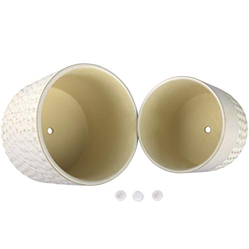 LA JOLIE MUSE Ceramic Planter Flower Plant Pots- 6.7+5.5 Inch Conc...