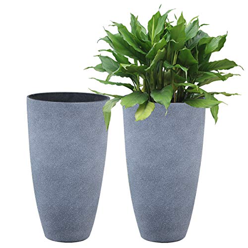 LA JOLIE MUSE Tall Planters Set 2 Flower Pots, 20 Inch Each, Patio...