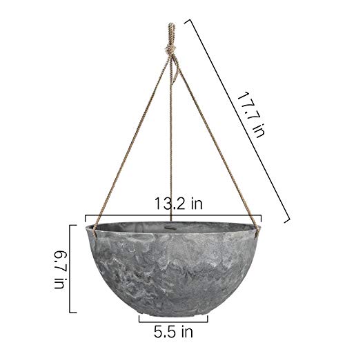 Large Hanging Planters for Indoor Outdoor Plants,Hanging Flower Po...