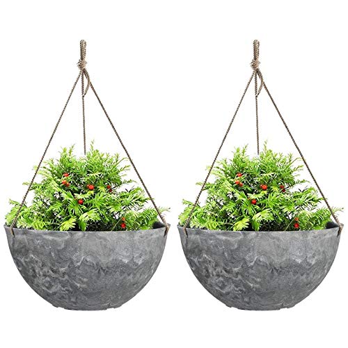 Large Hanging Planters for Indoor Outdoor Plants,Hanging Flower Po...