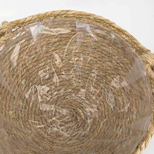 Natural Seagrass Hanging Planter Basket Set, Indoor Plant Pots, Bo...
