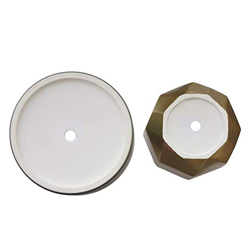 White Ceramic Flower Pot Garden Planters 6.7 + 5.4 Inch Indoor, Pl...