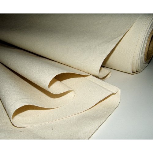 LA Linen Cotton Duck Canvas Cloth, 10oz. Natural Color, 60 Wide, ...
