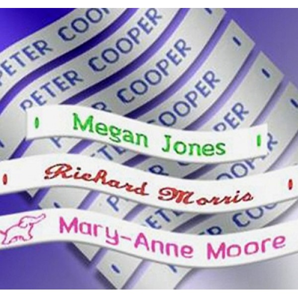 Label Weavers 72 Woven Sew-on Name Tapes/Tags for School/Camp/Care...