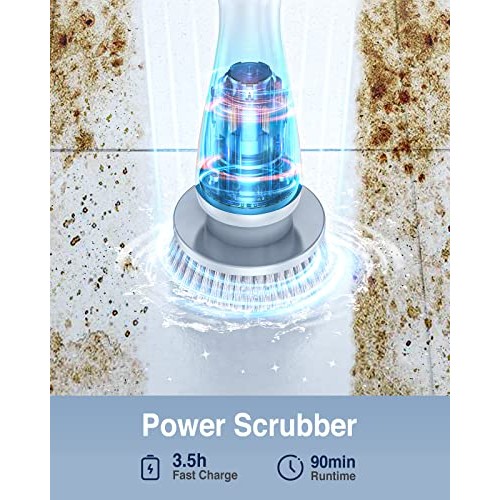 LABIGO Electric Spin Scrubber LA1 Pro, Cordless Spin Scrubber with...