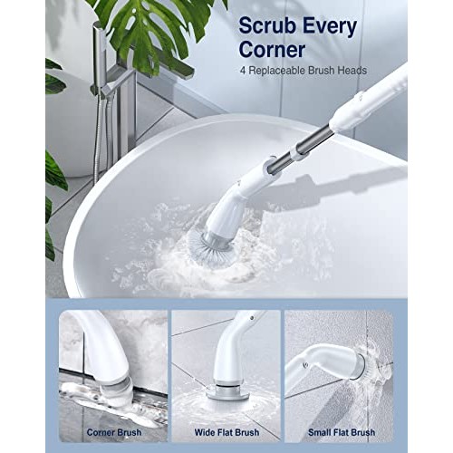 LABIGO Electric Spin Scrubber LA1 Pro, Cordless Spin Scrubber with...