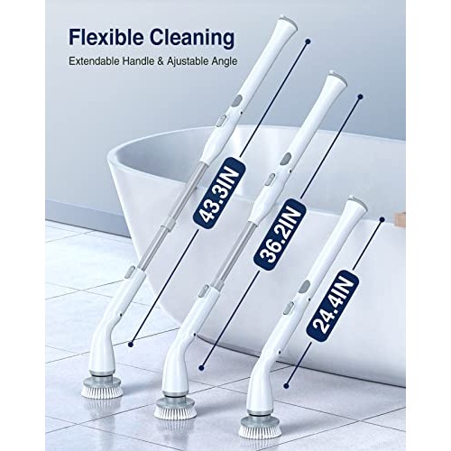LABIGO Electric Spin Scrubber LA1 Pro, Cordless Spin Scrubber with...