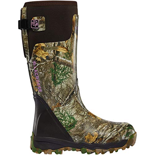 Lacrosse Womens Rubber Boot Hunting Shoe, Realtree Edge, 9