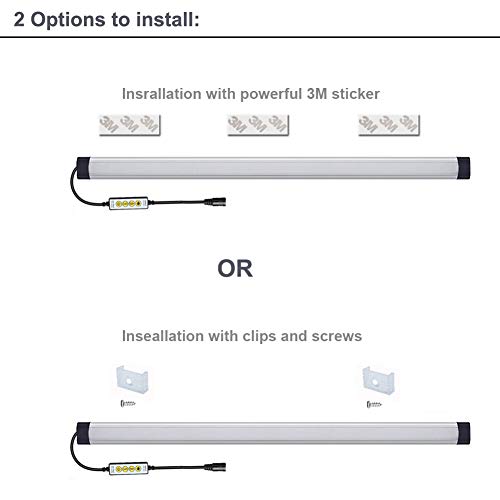 LAIFUNI Dimmable Under Cabinet Lighting, RGB LED Light Bar, Online...