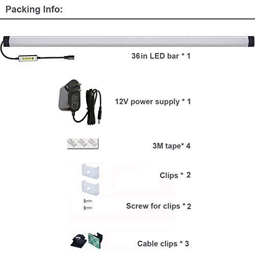 LAIFUNI Dimmable Under Cabinet Lighting, RGB LED Light Bar, Online...