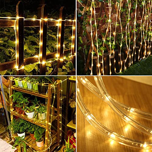 Solar Rope Light Waterproof IP65 39FT 100LEDs Outdoor LED ‎Solar O...