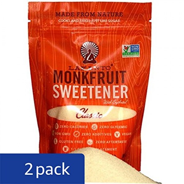 Lakanto Classic Monkfruit Natural Sweetener, 8.29 Oz 235 g, Pack...