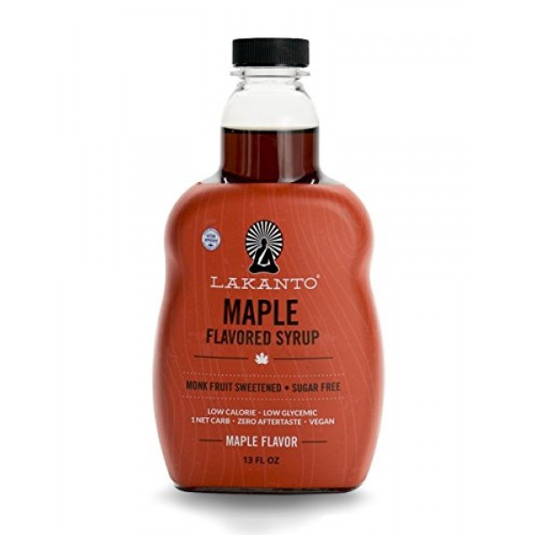 Lakanto Maple Flavored Sugar-Free Syrup, 1 Net Carb Maple Syrup, ...