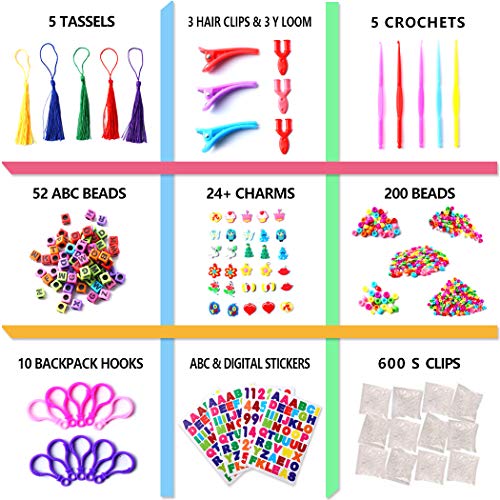 LALAJOY Rainbow Rubber Band Refill Kit, Over 11000 Premium Loom Ba...