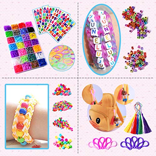 LALAJOY Rainbow Rubber Band Refill Kit, Over 11000 Premium Loom Ba...