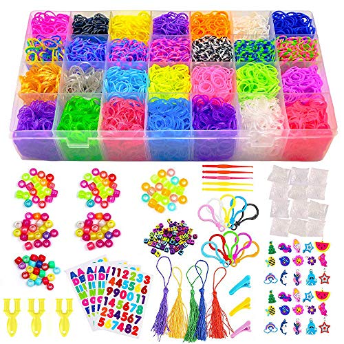 LALAJOY Rainbow Rubber Band Refill Kit, Over 11000 Premium Loom Ba...