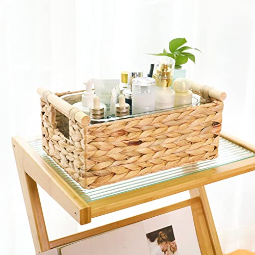 LaMorée Storage Baskets 3 PCS Hand Woven Natural Wicker Storage Bi...