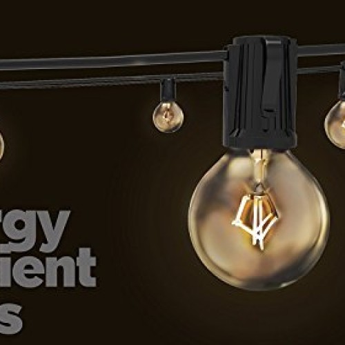 String Lights, Lampat 25Ft G40 Globe String Lights with Bulbs-UL L...