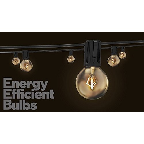 String Lights, Lampat 25Ft G40 Globe String Lights with Bulbs-UL L...