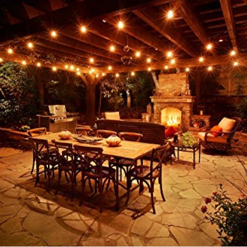 String Lights, Lampat 25Ft G40 Globe String Lights with Bulbs-UL L...
