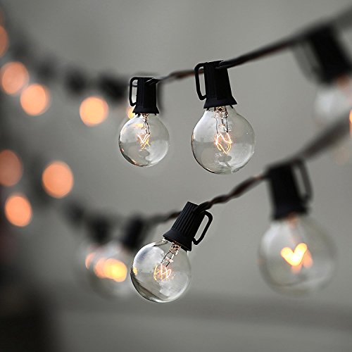 String Lights, Lampat 25Ft G40 Globe String Lights with Bulbs-UL L...