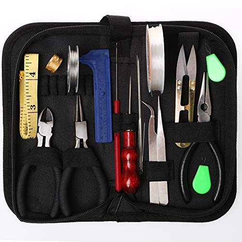 23 Pieces Jewelry Making Supplies Kit with Bead Design Board, LAMP...